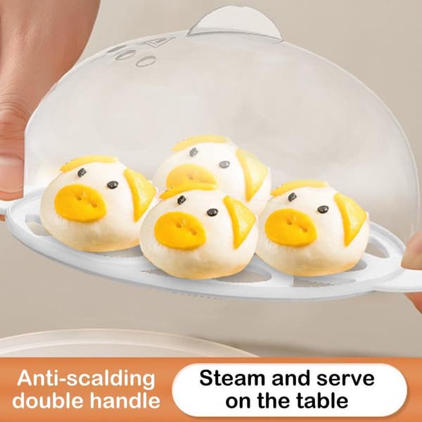 Egg Cooker Can Cook 7 Eggs With Automatic Shut-Off Function (Yellow)