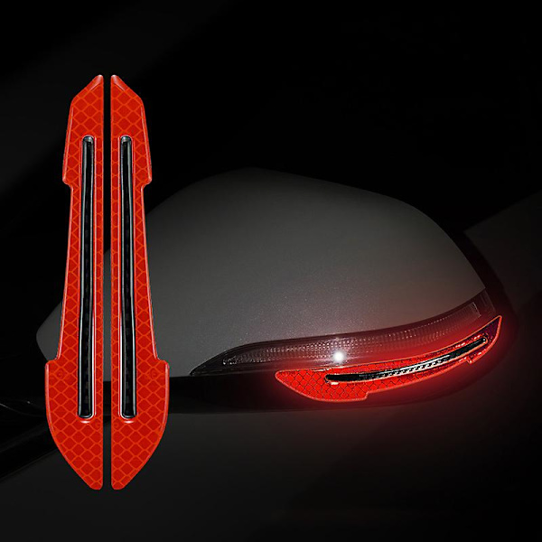2kpl / set Auton taustapeili Heijastavat Tarrat Auto Styling Yöajoturvallisuus Varoitus Oven Häntä Heijastin Auton tarvikkeet| | 2pcs Red