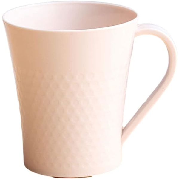 Plastglas, Återanvändbar dryckeskopp, Tandborstkopp, Tandborsthållare för badrum, Badrumsorganisation (beige, 350ML)