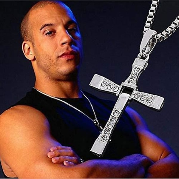 Mandlige halskæder og vedhæng Modefilmsmykker The Fast And The Furious Toretto Mænd Classic Cross Pendant halskæde