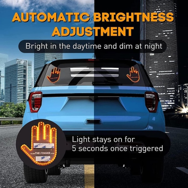 Ljus för långfingergest med fjärrkontroll - idealiska begåvade bilprylar