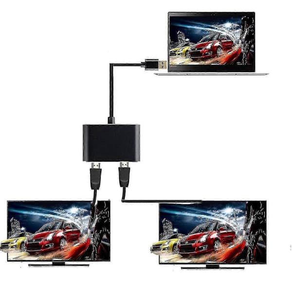 Dobbelt HDMI-kompatibel adapter USB 3.0, bred kompatibilitet til OS