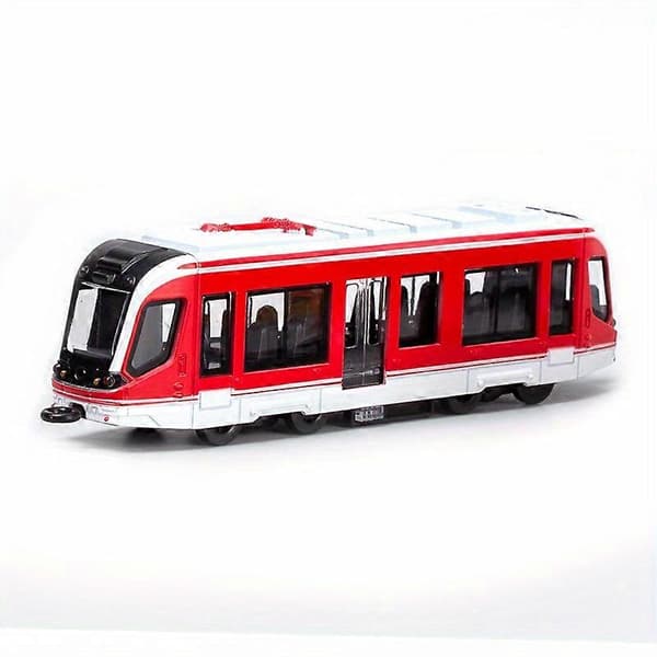 \"Legerings skinnevogn model børnelegetøj tog ornamenter pull-back bilmodel dreng legetøj\" silver