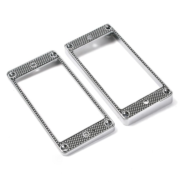 2 stk Humbucker Ring Metal Buet Bunn For Lp deler silver black