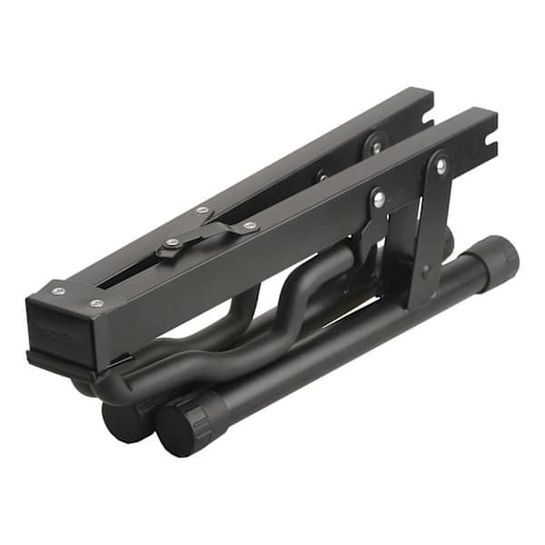Sort Guitarstativ i Jern - Unikt Foldbart Design, Stabilt A-Ramme Stativ til Basvisning - Perfekt