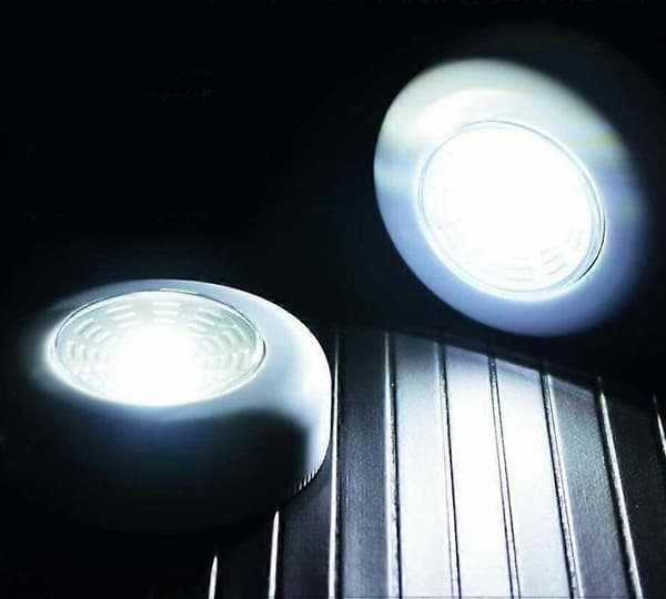 4 stk LED nattlys, LED berøringslys, selvklebende lys under skap