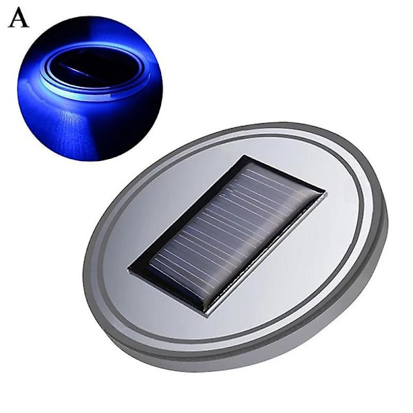 Aurinkolataus Valaiseva Led Water Coaster Car Cupin pidike Auton tunnelman sisäinen tärinävalotunnistin ja valo S0v8| | Blue