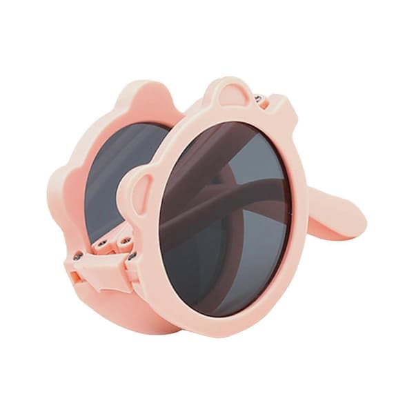Barnsolglasögon Vikbara Solglasögon Mode Härlig Snygg Present Söta Solglasögon Pink Gray