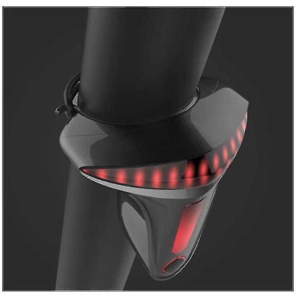 T-type baglygter til cykel Intelligent induktionsbremse led baglygte Sikkerhedsadvarsel Usb genopladelig baglygte Vandtæt cykelbaglygte Baglygter