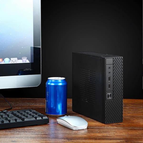 M06 Mini ITX Computer Case USB 2.0 3.0 HD-kompatible LYDporte Hurtig Varmeafledning Valsestål Bærbar HTPC Desktop Kabinet PC Tilbehør USB 3.0