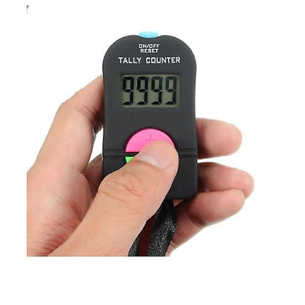 Digital Elektronisk Håndtæller Hovedtæller Clicker Bærbar Tallytæller Digital Tallytæller