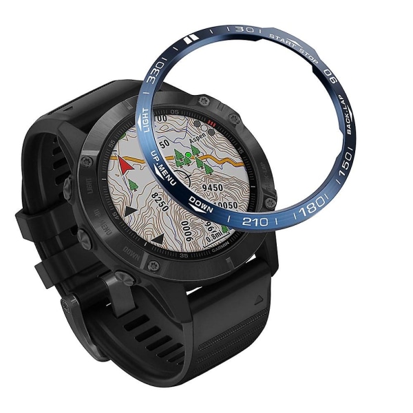 Ruostumattomasta teräksestä valmistettu watch kehys (tyyppi B) Garmin Fenix ​​6/6 Pro/ 6 Sapphire Multicolor Style C Garmin Fenix 6