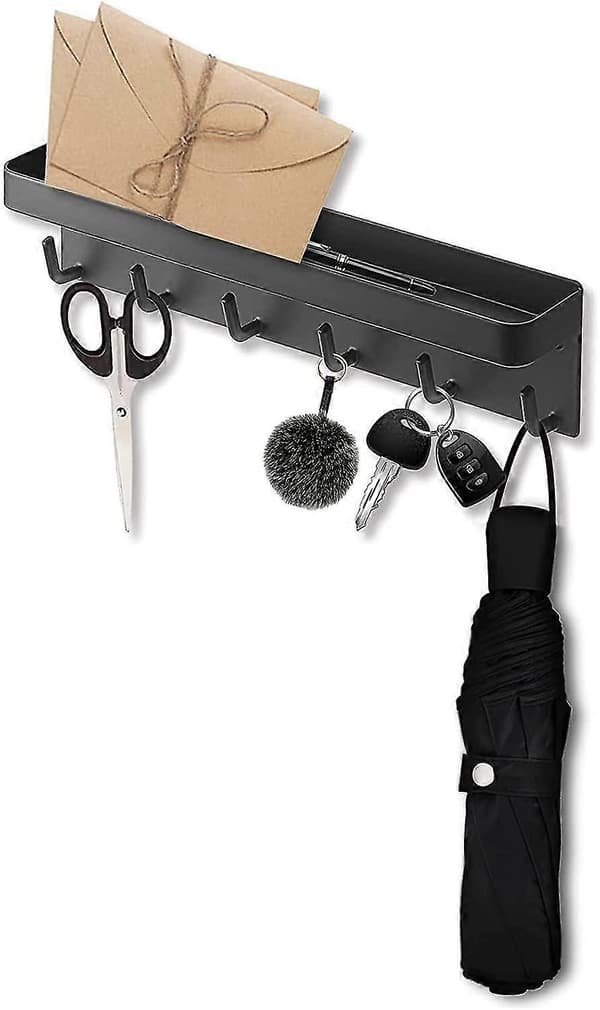 Nøgleholder, Nøglestativ Sort, Nøgleopbevaring, Nøgleorganisator, Nøglekrog