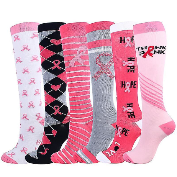 Nurse Calf Socks Sportssockar Black Checked Streamers L XL