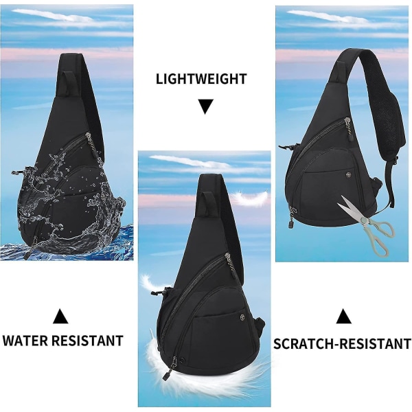 Sling Bag Vattentät: Sling ryggsäck för män och kvinnor, perfekt för crossbody och bröst