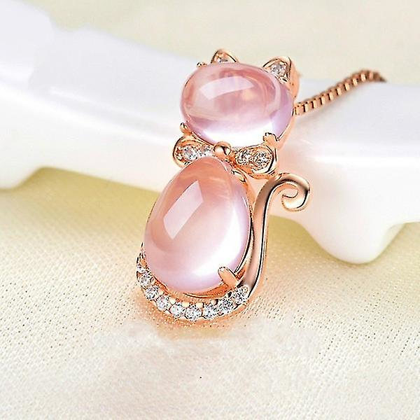 Ny Cat Charm Hänge Set Set Dammodesmycken 1 Necklace