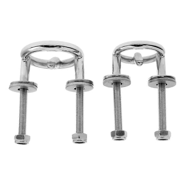 Slepekrok for vannski i rustfritt stål 61 mm ring for båt akterspeilmontering 7.5cm
