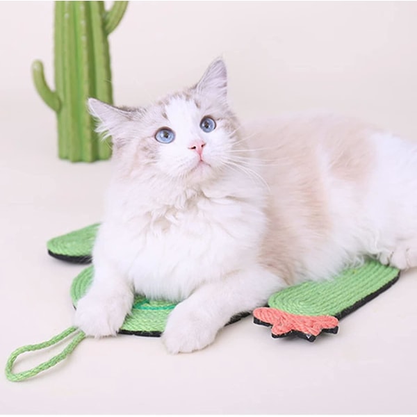 Creative Cactus Vægmonteret Cat Scratching Board med skridsikker måtte og katteurt
