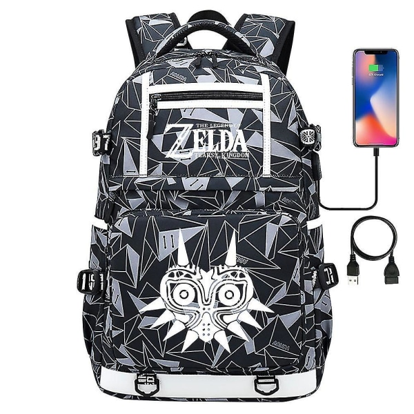 Breath Of The Wild Eye Game Usb-rygsæk - Perfekt Unisex rejsetaske til bærbar computer til cosplay, studerende og gamere 8