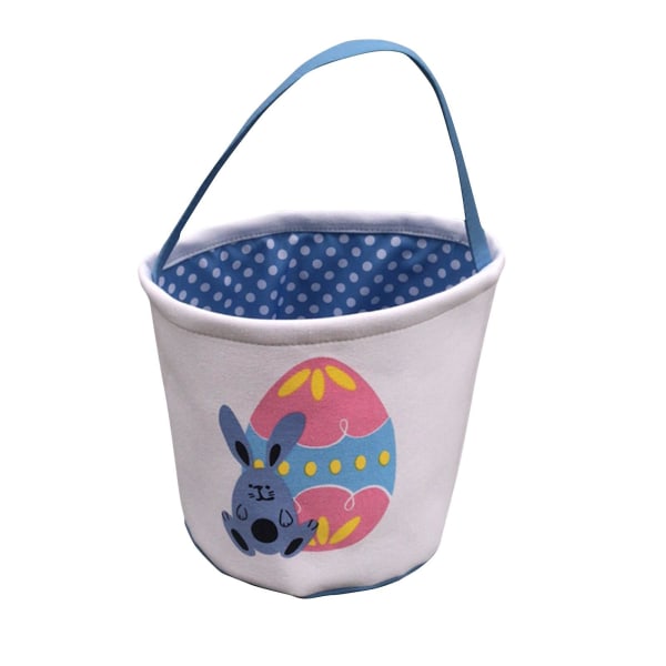 Pääsiäiskori Holiday Rabbit Bunny Printed Canvas Gift Carry Candy Bag B