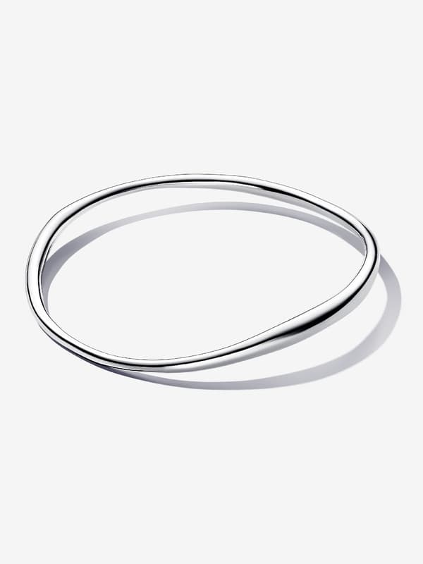 Pandora - Organic Shaped Bangle - Sterling Silver 8.3in/21cm
