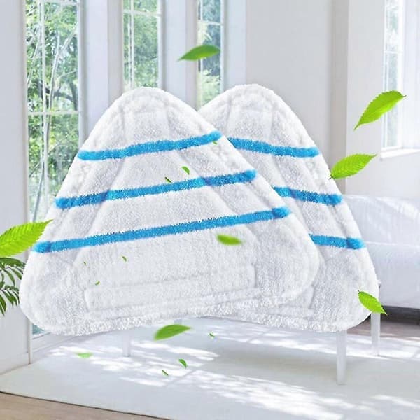 Sæt med 4 erstatningsklude kompatible med trekantet dampmoppe med velcro til Black & Decker H2O Supor Ariete
