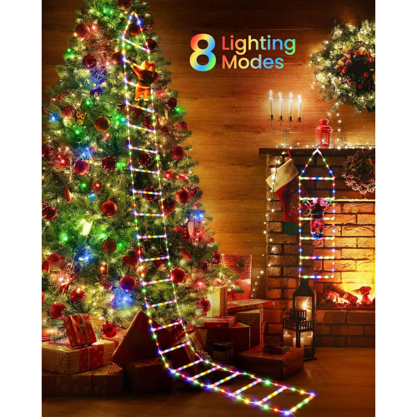 LED julelys - 10 fod juledekorative stigelys med dekorationslys