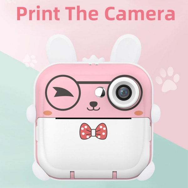 Black Friday -tarjoukset Yllätys lasten Polaroid-digitaalikamera Söpö sarjakuva minivalokuvien tulostus digitaalinen teräväpiirtotulostuskamera Pink