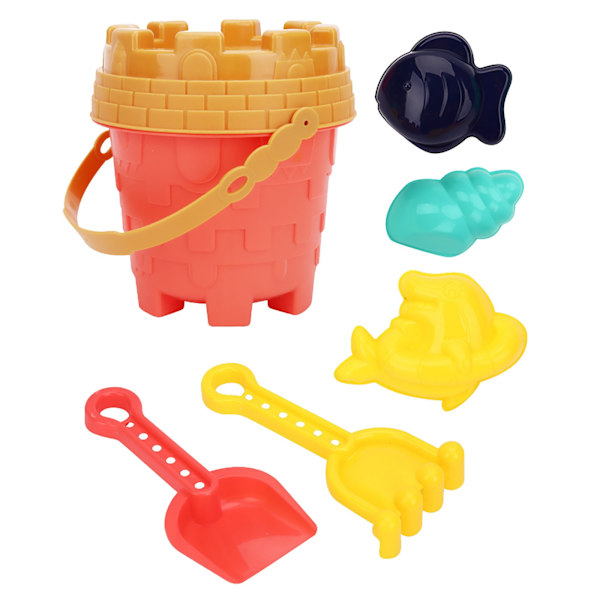 Beach Toy Sand Set Sand Play Sandpit Toy Sommer utendørs leker for gutter og jenter Orange One Size