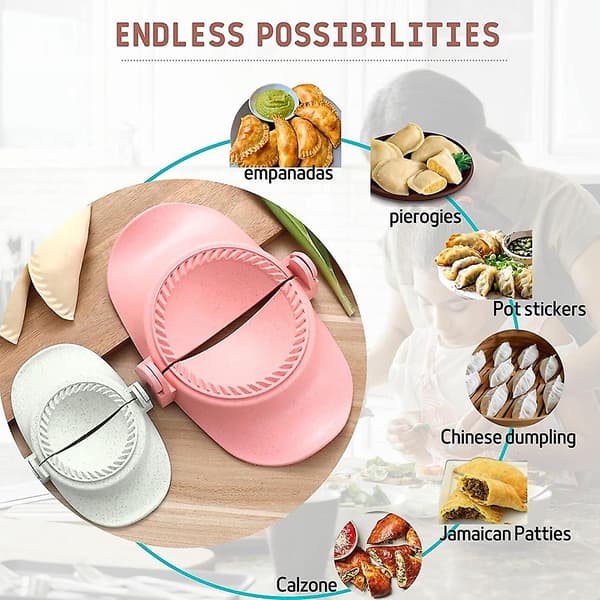 Dumpling Maker, Dumpling Dough Press Mold Set Med Ring Cutter Og Fyldeske, Køkken Gadget F
