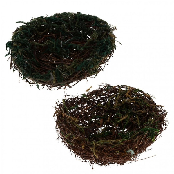Kunstig Fuglerede Veving Grass Nest Halm Fugler Red Bird Breeding Nest
