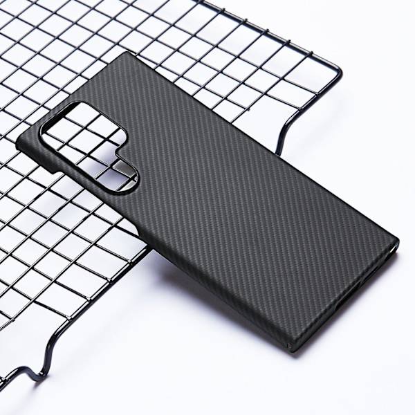 Til Samsung Galaxy S24 Ultra Case 600D Fine Texture Aramid Fiber Slankt telefoncover, sort