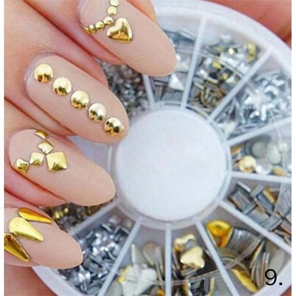Rhinestone wheel MultiC MultiColor 11. Rhinestone 2mm Silver / Guld