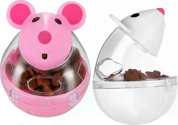 2 stk. kattelegetøj, snackbold, katteintelligenslegetøj til katte, kattefoderbold, kattefoderdispenser