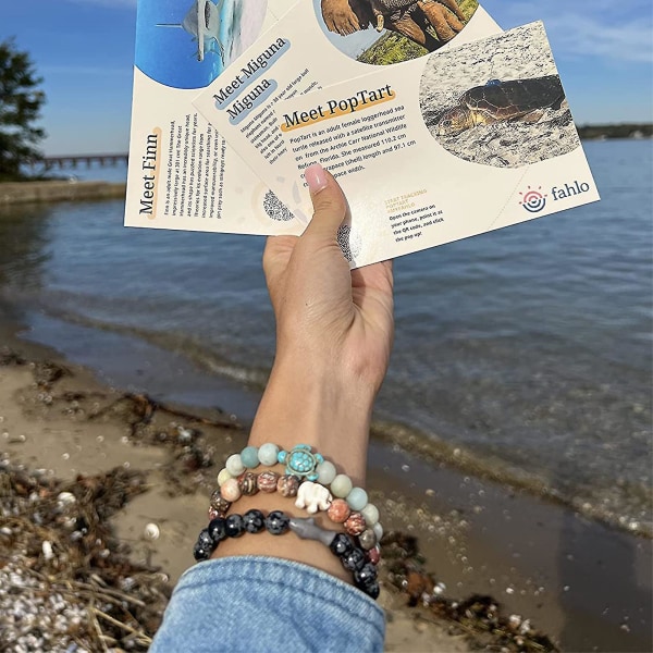 Havskilpaddesporingsarmbånd Solid og slitesterk turkis steinarmbånd for kvinner, jenter, smykkegaver A