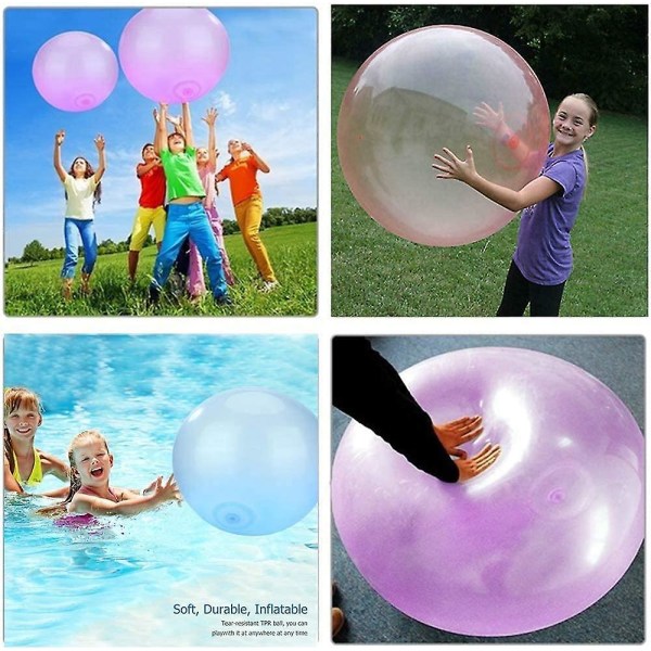 Bubble Ball Leksak För Barn Jätte Uppblåsbar Vatten Bubble Ball Ballong Strandboll Trädgårdsboll för utomhuslek inomhus, mjuka gummigeléballongbollar green M-1pcs