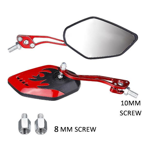 2 stk/sett Universal Motorsykkel Ryggespeil Motorsykkel 360 graders rotasjon Motorsykkel Motorsykkel S