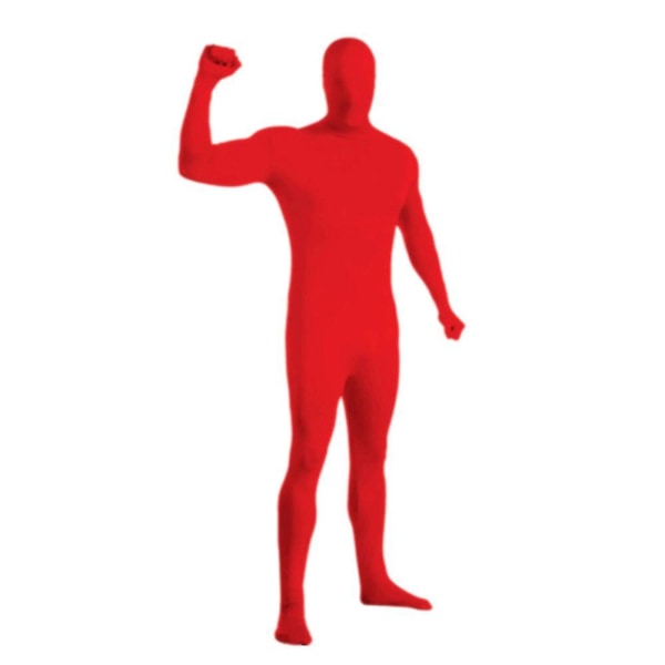 Mænd Kvinder Cosplay Fest Usynlighed Tøj Tights Jumpsuit Red 190cm