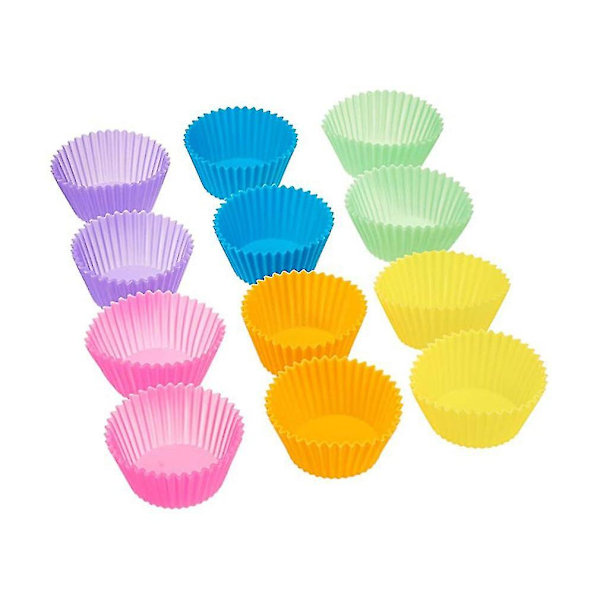 7 cm rund tårtkopp Silikon Muffins Form Pudding Form Silikon Form Bakningsutrustning