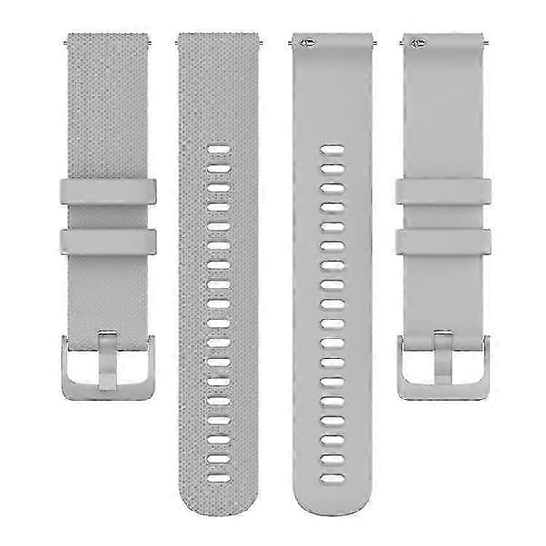 18mm ruudukkoinen silikoniranneke GarminActive S:lle Grey