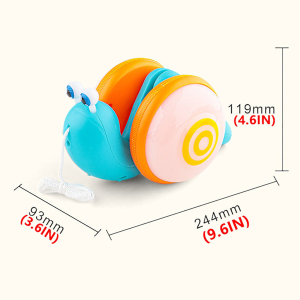 Utomhusrep Crawling Light Musik Drag Line Baby barnleksak Blue
