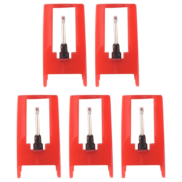 LP Fonograf platespiller Stylus nål erstatning, 5 stk Stylus platespiller nål for plate platespiller red