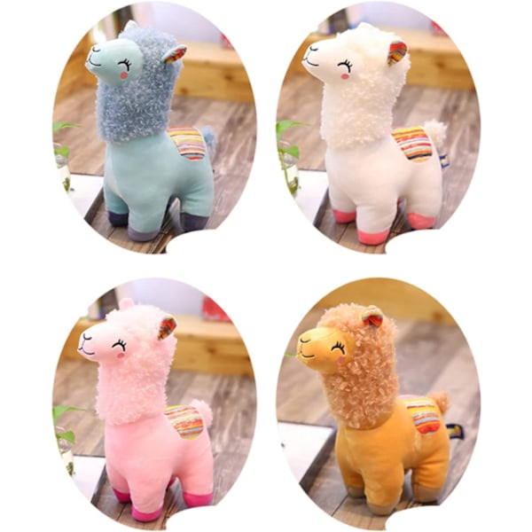 Alpaca Mjukdjur, Plyschleksak, Söt Lama Docka Plysch, Gosedjur för Bebis Barn Flickor Jul Födelsedagspresent (Vit, 25 cm)