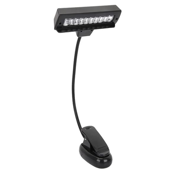 Klipplampe for notestativ, svart -