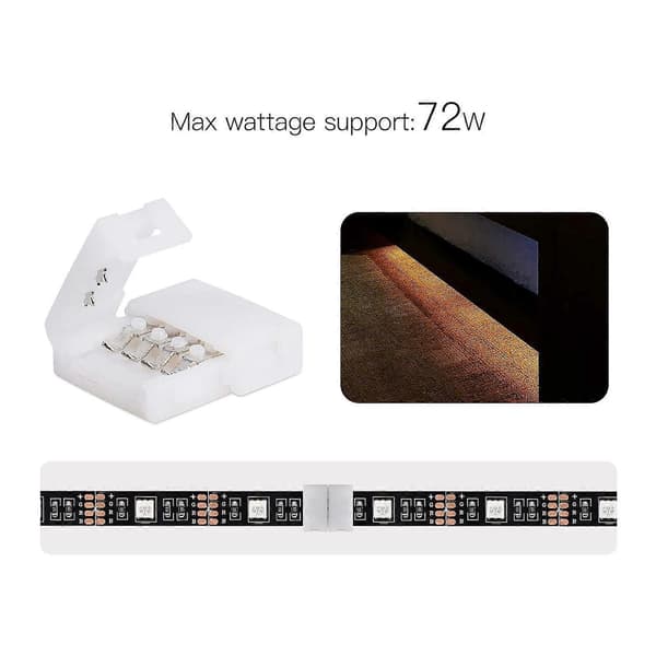 LED Strip Adapter Stik til Lys 100 stk. Loddefri Snap Down Stik