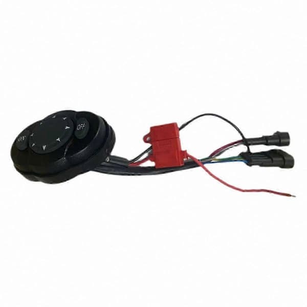 12V kontrolpanel med joystick og kabel til maritim søgelys spotlys Black