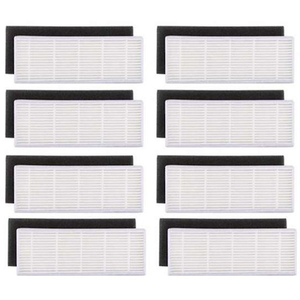 8 sett Hepa Filter Filter Elementer erstatning Kompatibel med Ilife A6/a4/a4s