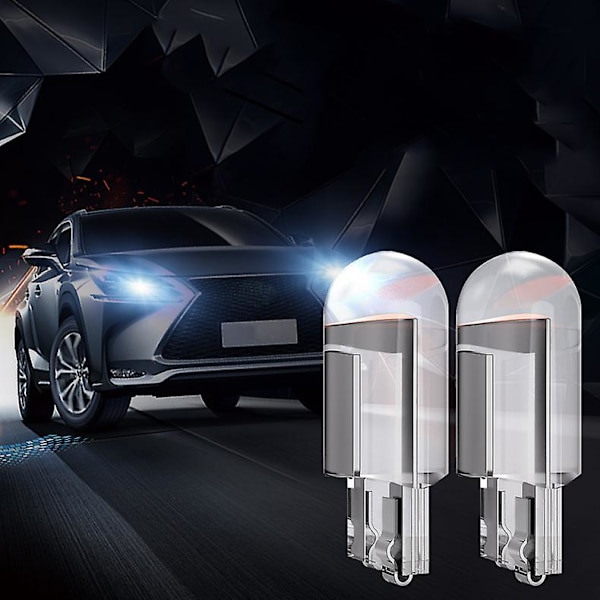W5w Led T10 Billys Cob Canbus Glass 6000k Hvit Bil Biler Nummerskilt Lampe Dome Read Drl Bulb Style Led 12v 10stk - Signallampe 10pcs Red