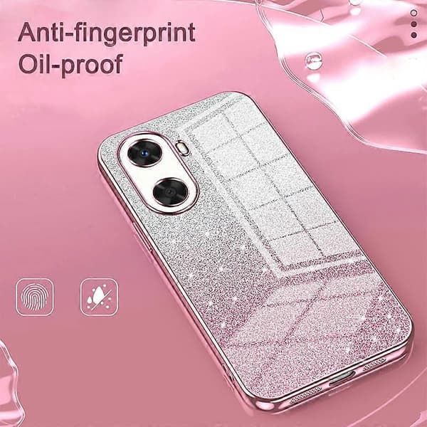 Gradient Glitter Powder Elektropläterat Mobilskal Silver For Huawei Pura 70