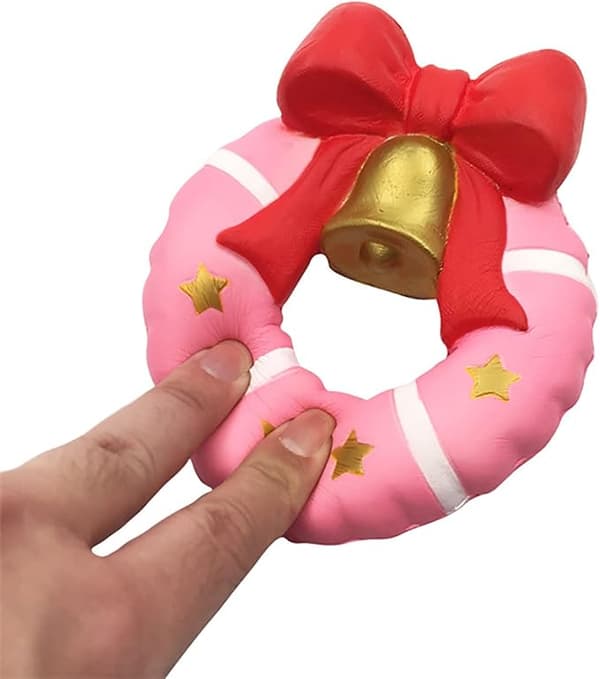 Jul Långsamma Julklockor Stressavlastningsleksaker Barnpresent Rot (Rosa, En Storlek)